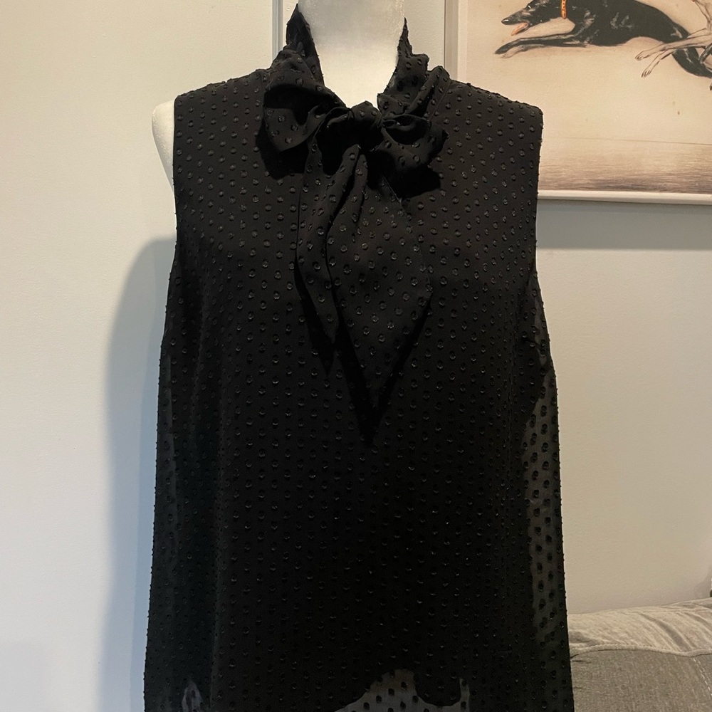 Banana Republic Black Textured Blouse